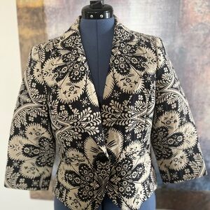 Elegant Black and Cream Women's Jacket